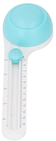 Generic Coupe-cercle, Coupe-papier Circulaire à échelle Transparente à Stockage Inférieur pour Cartes de Vœux