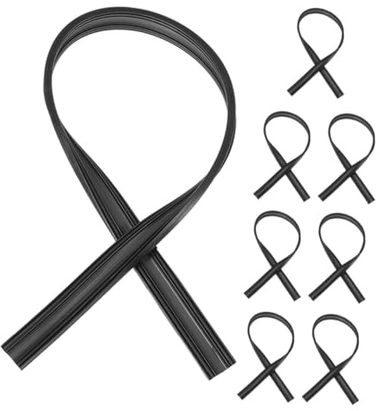 HIAKDOFT 8pcs Boneless Windshield Wiper Refills Window Wiper Strips Compatible with Various Car Models for Clear Rainy Weather Visibility and Enhanced Driving Safety