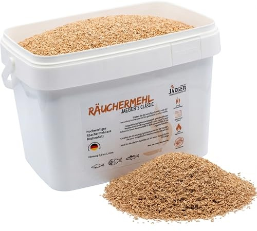 Jaeger Räuchereiprodukte | Räuchermehl Buche | feine Körnung 0,5–1,0 mm | für Kalträuchern & Heißräuchern | aus Deutschen Buchenstämmen