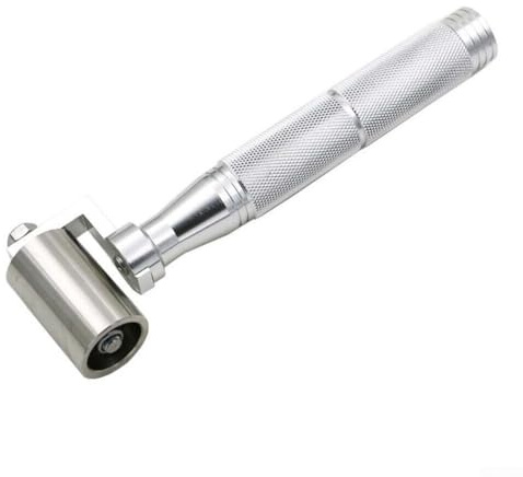 Gdfnmogo Rullo a pressione piatto in acciaio inox con cuscinetto per lavori di miglioramento domestico, impianti idraulici e progetti fai da te, si applica su PVC, tessuto non tessuto e panno per