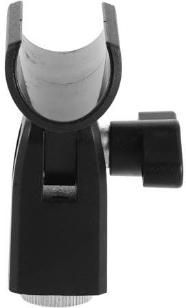 Verstellbare Mikrofonklemme 2 Stück mit 1/4-zoll Adapter | Metall und Kunststoff, Zwei Seiten mit Mehrwinkel Anpassung, für Interviews und Podcasts, Schwarz