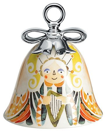 Alessi MW40 6 Angel Decorazione Natalizia in Porcellana, Multicolore