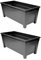 2 Black Gros Trough 55cm