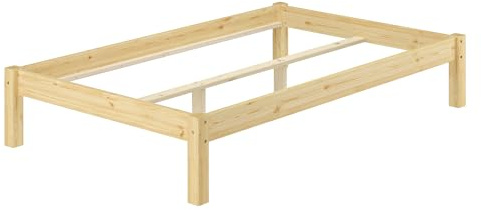 Erst-Holz®Bettgestell Kiefer Natur Einzelbett 120x200 Massivholzbettgestell ohne Rollrost 60.35-12 oR