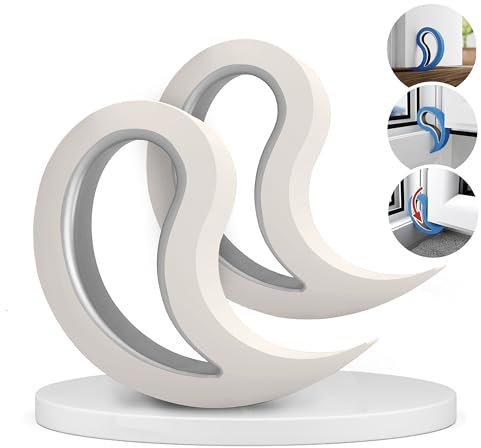 Stoppy, Stoppi, Fermafinestre, Fermafinestra, Fermaporte, Fermaporta, set di 2 (disponibile in 14 colori) (Bianco)