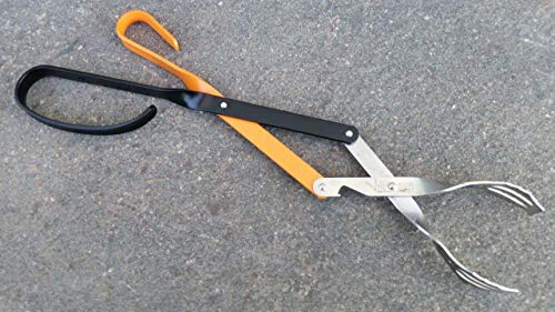 Grillzange V-Tong 51 cm orange-schwarz BBQ Zange orange black (mit Griff aus schwarzem Kunststoff, ohne Fleischdorn)