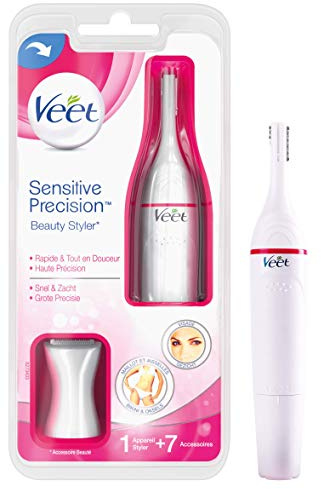 Veet Sensitive Precision Beauty Styler elektrisk rakapparat för kvinnor tröjor/ögonbryn förpackning fransk