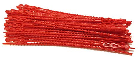 PC24 Shop & Service Attaches de câble, multifonctionnelles, 180 mm, rouge, 50 pièces