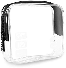 TWIVEE – transparent necessär – 1 liter – necessär för transport av vätskor i handbagage, Arctic White - Transparent, 1 Quart ≈ 0,95 Liter