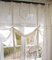 Raff Gardine Emilia Offwhite (HELL Creme) Bestickt 180x120 cm B x L(H) Raffrollo Spitze Scheibengardine Bandaufhängung Leinenoptik Shabby Landhaus Vintage