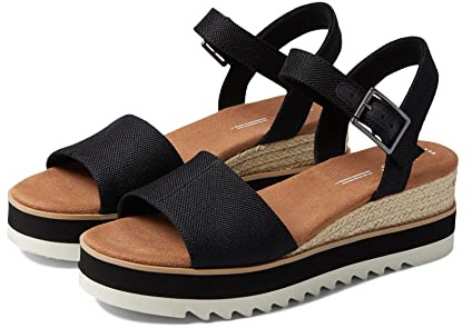 TOMS Women's Platform Wedge Sandals - Chic Mid-Height, Versatile Style with Comfort & Wide Width Options