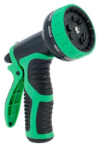 Xiaochen Heavy Duty Adjustable Garden Hose Nozzle Water Gun Hose Nozzle Car Washer Garden Watering Jet Spray High Pressure Sprinkler Foam Lance Automobiles Cleaning Tool (Color : Green)