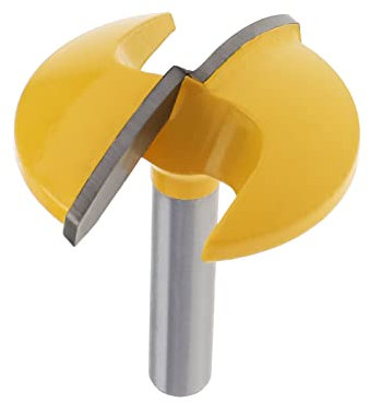 ECSiNG Horizontal Crown Router Bit - Cove Cut, 3 Flute, 8mm Shank, 44mm x 11mm, Alloy Steel & Carbide, Router Bit for Wood, MDF, Chipboard, Plywood & Panels