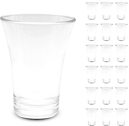 DOJA Barcelona | Vaso Chupito Plastico | 4 cl | Pack 18 | Vasitos Chupito Plastico Policarbonato | Chupitos de Plastico Duro Reutilizable | Chupito Desechables para Aperitivos, Cafe, Licor