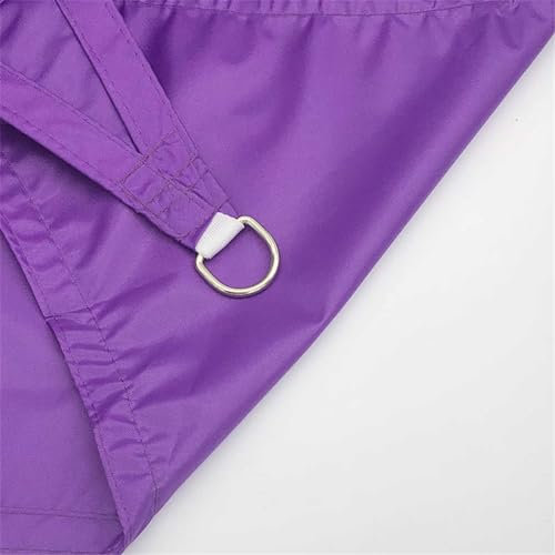 ENEN Vela Ombreggiante Impermeabile 2m/3m/4m/5m/6m Vele Ombreggianti Triangolare Tenda a Vela per Esterno Telo Tenda da Sole, Vela Ombreggiante per Terrazza Giardino (6x6x6m,Viola)