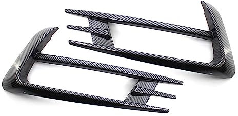 DZSFSTRHRRT Front Kühlergrille Auto Front Nebel Licht Lampe Augenbraue Wind Messer Abdeckung Stoßstange Grille Trim Shell Für VW Für Golf 7 Für MK7 2014 2015 2016 2017 2 Stücke Kühlergrill Sportgrill