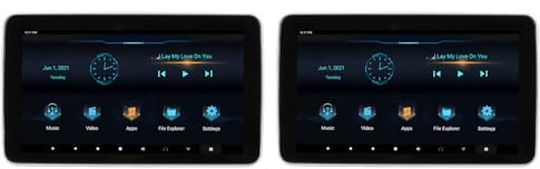 10,1-Zoll-Kopfstützenmonitor für Android 9.0, Hochauflösender IPS-Touchscreen, 32 GB ROM, Tragbarer MP5-Videoplayer für Airplay