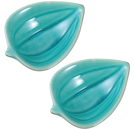 Anneome Piattini in Ceramica per Oli Essenziali 2 Pezzi, Porta Oli Essenziali Spa Piccolo Resistente per Aromaterapia, Accessori per Saloni di Bellezza e Centri Benessere