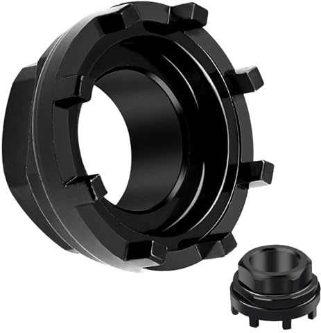 Dilightnews Fahrrad Lockring Tool, Fahrrad Tretlager Werkzeug 42mm mit 8 Zähnen Verschlussring Kompatibel, Bottom Bracket Cup Tool, Kompatibel Mit Shimano Sram Isis 8-Stufen-Innenlagerschalen