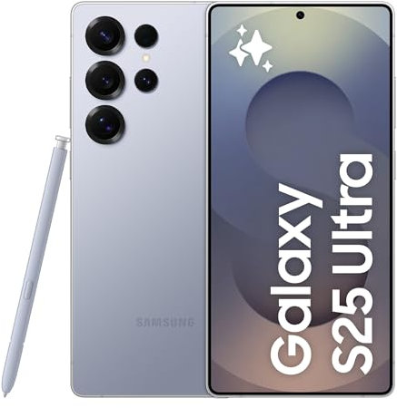 Samsung Galaxy S25 Ultra Smartphone AI, 3 anni di Garanzia del produttore, Display 6.9'' QHD+ Dynamic AMOLED 2X, Fotocamera 200MP, RAM 12GB, 512GB, 5.000 mAh, Titanium Silverblue [Versione italiana]