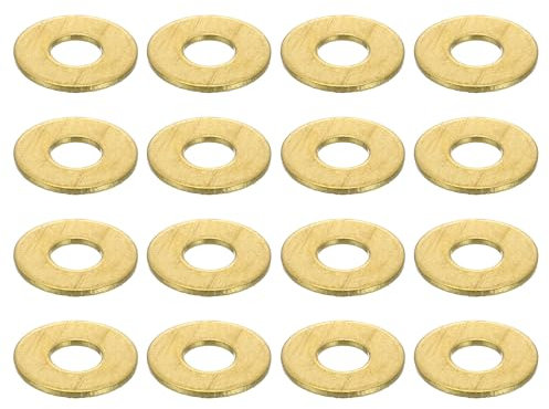 QUARKZMAN 250Pz Rondelle Piane in Ottone, M3x8x0.5mm Guarnizioni Anelli Piani in Ottone per Viti Bulloni Riparazione Macchinari, Costruzioni Esterne