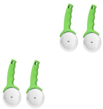 MAGICLULU 2 Sätze Pizzamesser Aus Edelstahl Pizzaschneider Pizzarad Pizzaroller Pizzamesser Für Die Küche Pizza-rollschneider Gebäckschneider Rostfreier Stahl Green 2 Stück * 2
