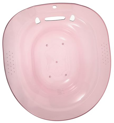 WEKAMOS Sitzbad für Toilettenbenutzung Pflegebecken für Postpartum Anwendung Rutschfest und Leicht zu Reinigen für Hämorrhoidenbehandlung Pet Material Zartem Rosa
