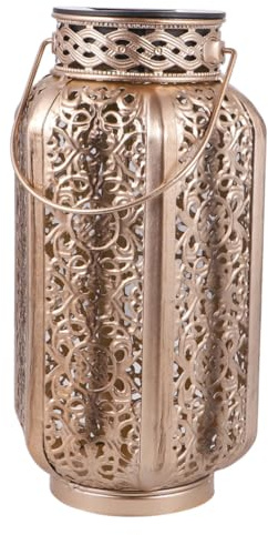 Uonlytech Lampe Solaire Décorative Suspendue Étanche Lanterne Jardin Extérieur Forme Courge Hiver Éclairage pour Patio et Pergola Couleur Aléatoire