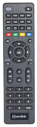 Masterpart 8-In-1 Universal Remote Control, Black, Compatible With Many Brands Of TV, DVD, Satellite & HiFi Systems 149.505UK