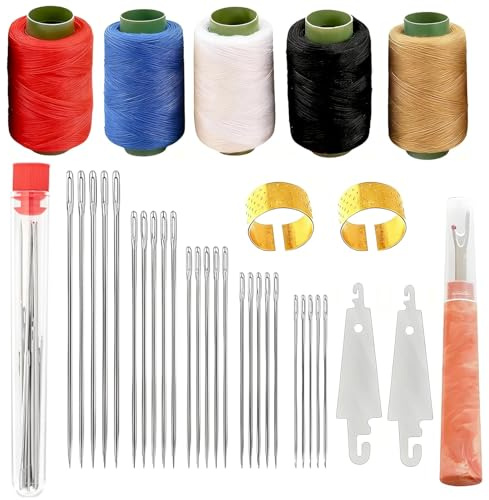 36Pcs Sewing Tool Set, Mini Sewing Kits Needle and Thread Kit Lightweight Portable Multi Purpose Thread and Needle Kit Needles Threads Hand Repair Tools for Women Beginners