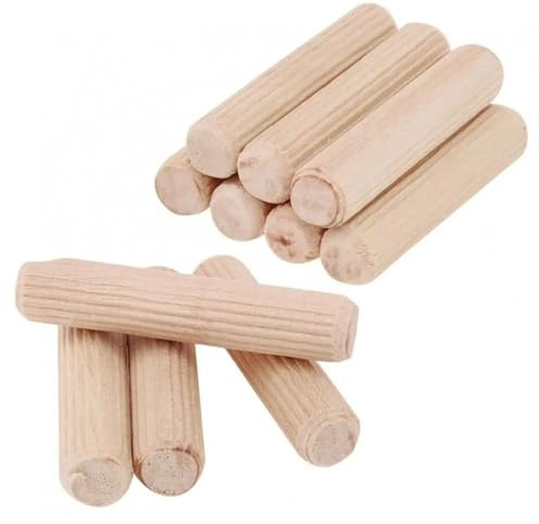 Wooden Dowel Pins 1000Pcs Cork Fluted Needle Bolt Wooden Dowel Pins Woodworking Chamfered Wood Carvings Bed Drawers Wood Nails 6/8/10mm(8mm)