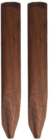 Hohopeti 2 Pezzi Aiuole in Legno Impregnato Pali per Recinzione Prato e Giardino Staccionata Decorativa Resistente per Aiuole e Bordure Esterne