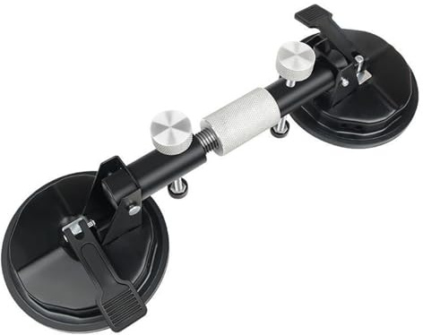 Sollevatore per piastre a vuoto – alluminio e sollevatore per piastrelle per lavori pesanti,Piastra sottovuoto con manico supporto e gancio,Per pavimenti in granito legno specchio metallo