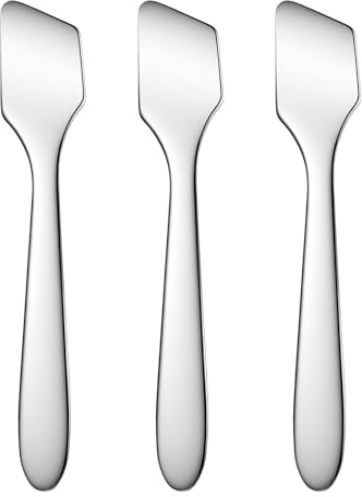 Hadnves 3 PCS Mini Metal Makeup Spatula Stainless Steel Cosmetic Spatulas