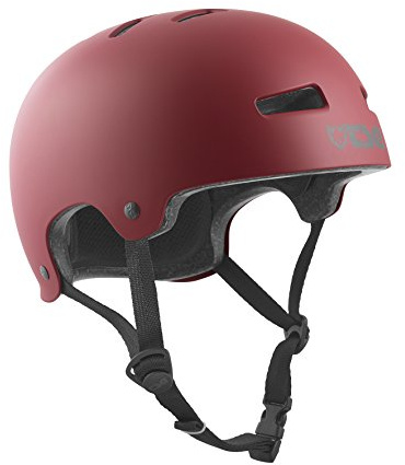 TSG Erwachsene Evolution Solid Color Halbschalenhelm, Satin Oxblood, L/XL