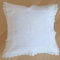 heimtexland Funda de cojín Puede macramée Punta Color Blanco Flores Bordado 40 X 40 Cm Cojín macramé Borte typ525 Edelweiss