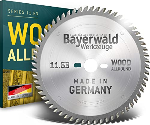 Bayerwald - HM Kreissägeblatt - Ø 220 mm x 3,2 mm x 30 mm | Hohldach Flachzahn (42 Zähne) | Nebenlöcher: 2/7/42 | Spezialsägeblatt für Formatschnitte
