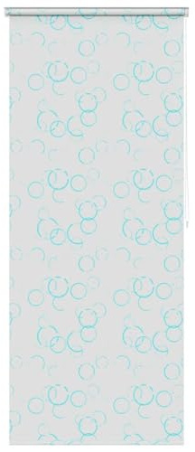 vidaXL Shower Roller Blind Blackout Window Shade for Bedroom Door Water Resistant Shower Curtain Bathroom Room Divider 120x240 cm Bubble
