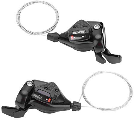 Bicycle Gear Shift, 1 Pair Bike Shift Levers 3X7/8/9 Speed Bicycle Derailleur Gear Speed Left/Right Shifter (3x8 Speed)