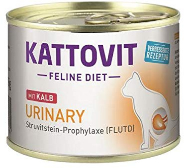 Kattovit - Nourriture Humide Urinary pour Chats | Nourriture Humide pour Chat comme Aliment Complet en boîte - Nourriture diététique pour Chats Adultes souffrant de Maladies urinaires | 12 x 185 g de