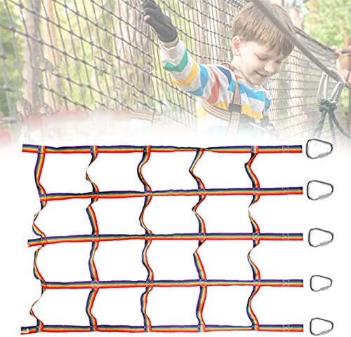 Shunfaji Filet à Grimper pour Enfants, Filet d'escalade Coloré pour pour Enfants D'entraînement Physique, Entraînement en Plein Air,d'escalade De Compétition, Playground Entertainment