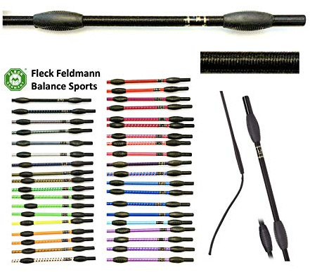 JA Horse Fleck Feldmann Balance Sports Dressurgerte Gerte Reitgerte (schwarz, 130 cm)