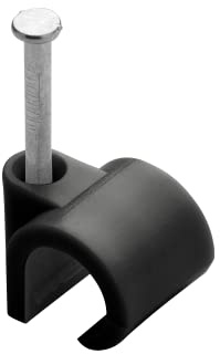 Debflex 700426 Cable Tie - Electric Cable Attachment and Connection - Cable Tie - Fixing Nail - Wire Tie Diameter 8 A 12 mm Black Pack of 25