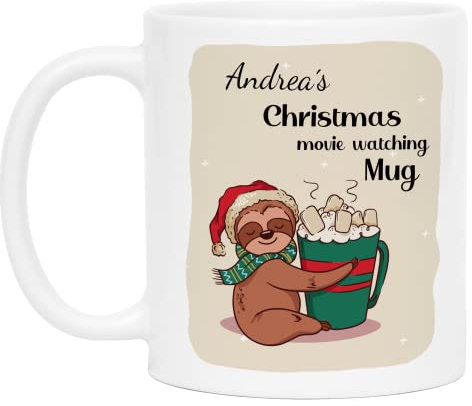 Kiddle-Design Christmas Movie Mug Weihnachtstasse Personalisiert Tasse mit Name Weihnachts Film Tasse Kaffeetasse Lustig Weihnachtsmotiv Weihnachten