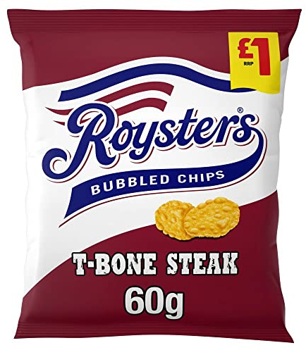 Roysters T-Bone Lot de 16 chips à steak 60 g