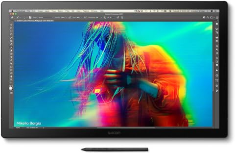 Wacom Cintiq Pro 22 Drawing Tablet with Screen, 21.5 Ultra HD 4K. 10-bit 120Hz Touchscreen Display Graphic Arts Tablet with Pro Pen 3, for Windows PC, Mac, Linux