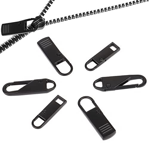 Reißverschluss zipper,Reissverschluss Zipper Pull，ersatz Reißverschluss Schieberfür Mantel, Koffer, Jeans, Tasche, Reißverschluss Puller Laschen - Metall, Farbe Schwarz，Stiefel Jackenrucksäcke