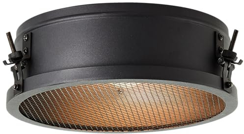 Lightbox Deckenlampe mit Ø 30 cm | Vintage Deckenleuchte im industriellen Stil | E27 Fassung | aus Metall in Schwarz Korund | ideal für Küche | Schrank | Flur