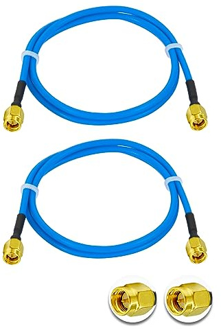 Vecys 2PCS SMA Maschio a SMA Maschio RF Cavo Coassiale SMA RF Pigtail 20 /50CM RG405 SMA Maschio 50 Ohm Bassa Perdita Cavo di Estensione