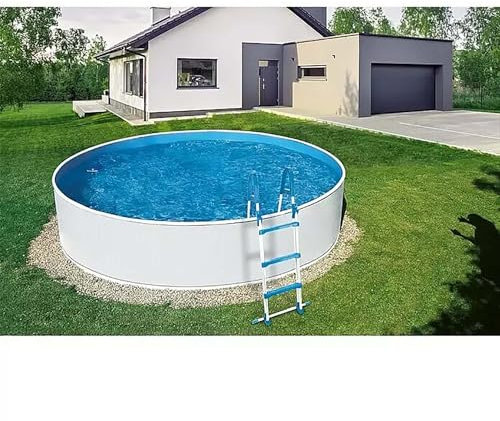 Paradies Pool® Aufstellpool Splash Pool Komplettset rund 355 x 90 cm weiß inkl. Filteranlage, Leiter, Vlies